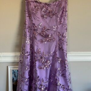 Elegant Purple Sequin Dress